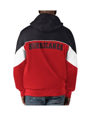 Men's Red, Black Carolina Hurricanes Power Forward Full-Zip Hoodie