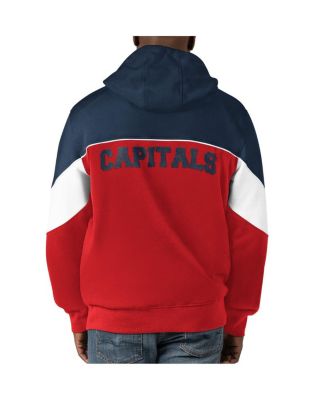 Men's Red, Navy Washington Capitals Power Forward Full-Zip Hoodie