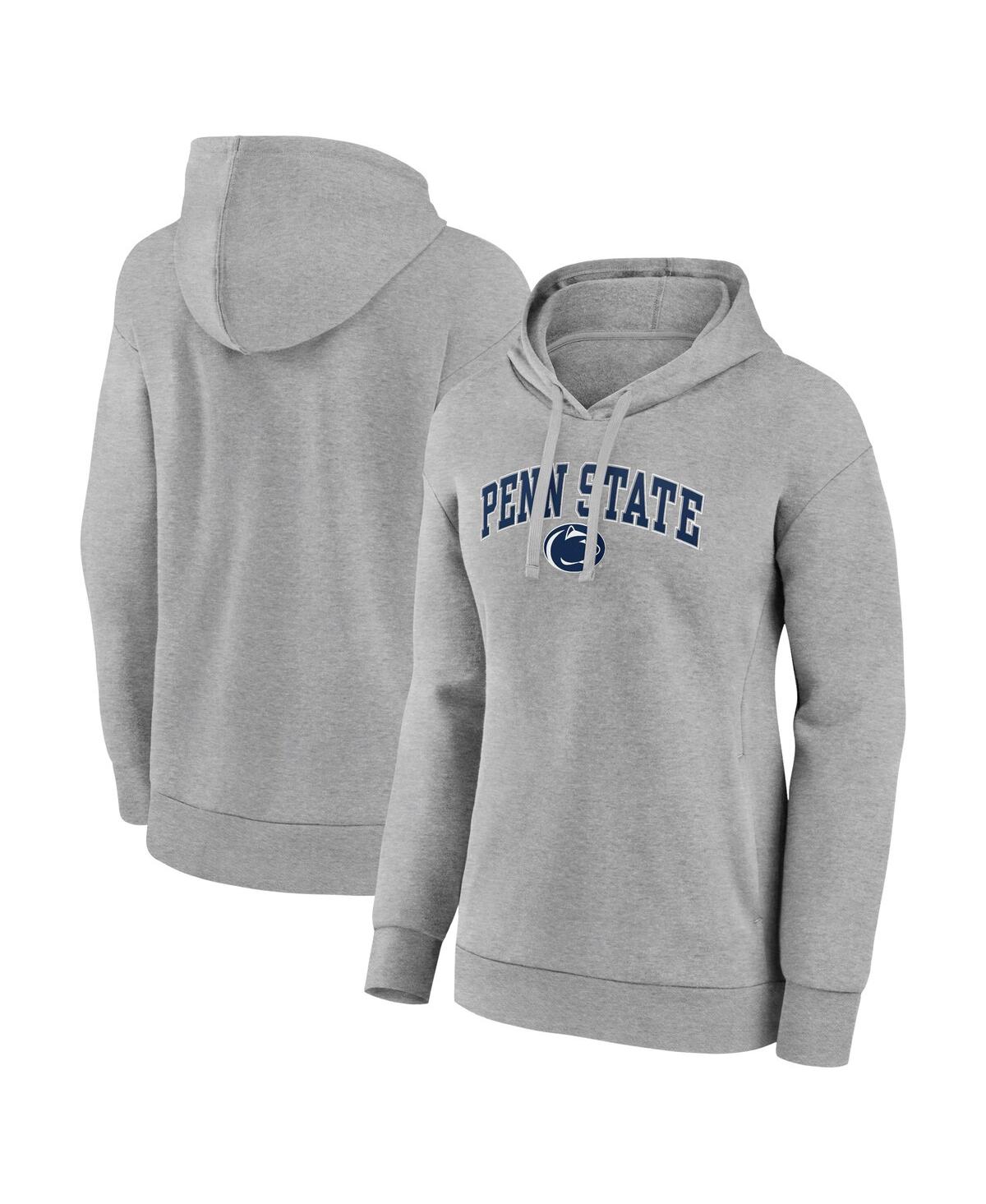 Women's Fanatics Heather Gray Penn State Nittany Lions Evergreen Campus Pullover Hoodie - Heather Gray