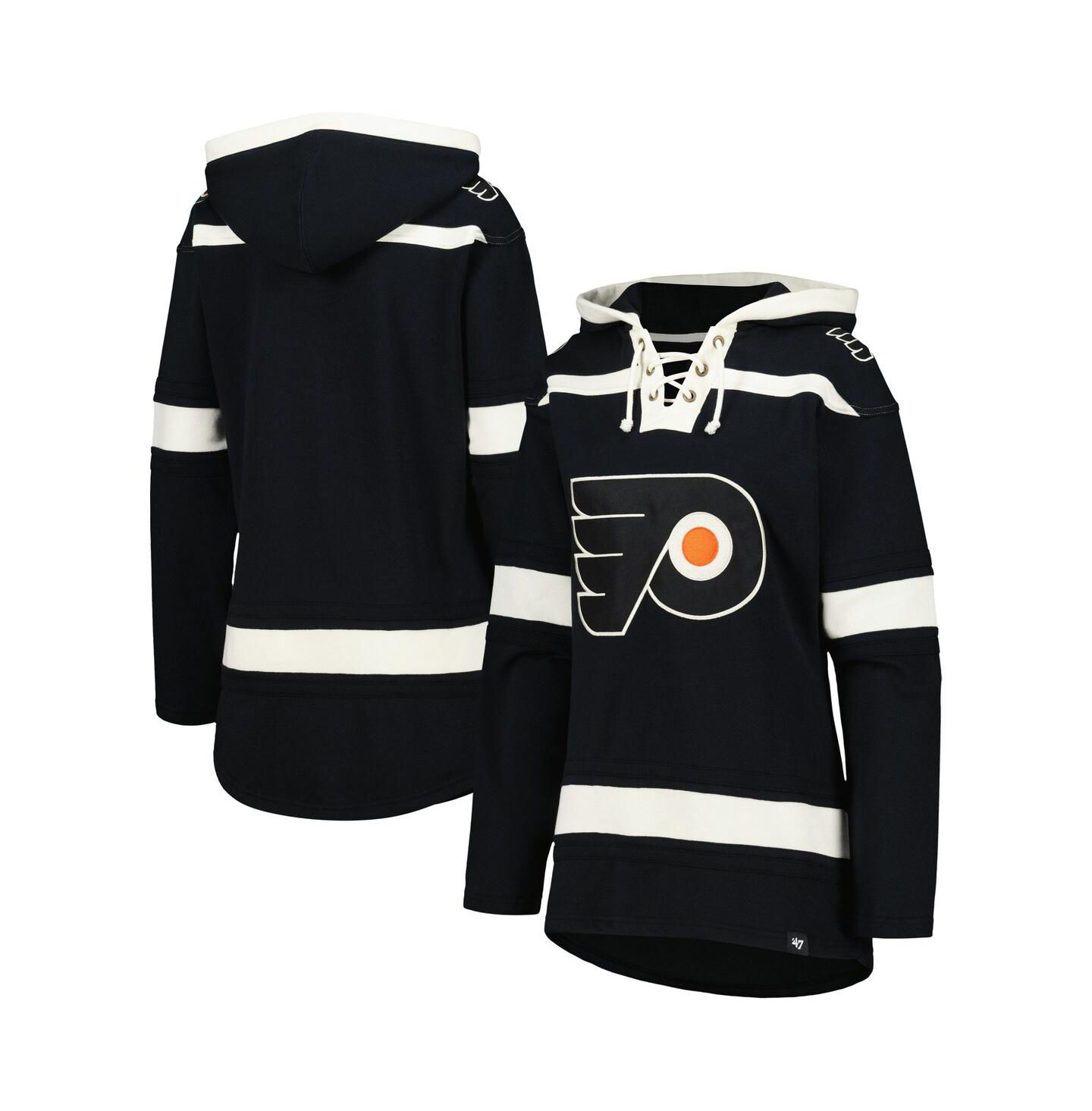 Женское худи '47 Brand Black Philadelphia Flyers Superior Lacer Pullover — фото 1