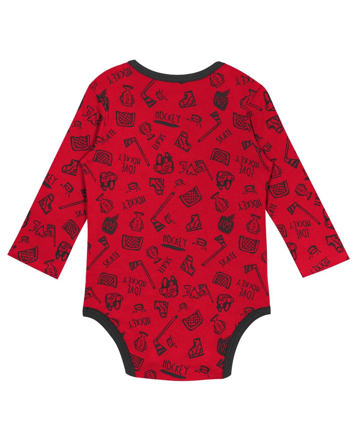 Shop Outerstuff Infant Boys And Girls Red Carolina Hurricanes Dynamic Defender Long Sleeve Bodysuit