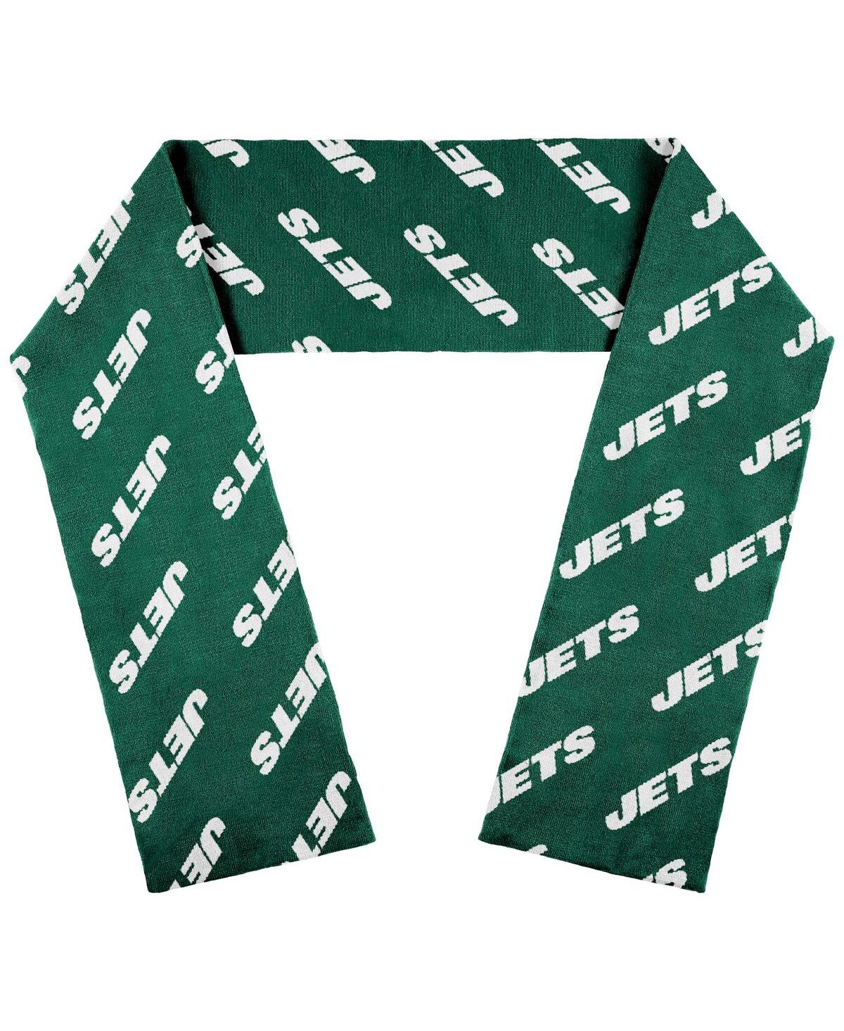 Wear By Erin Andrews Women's  New York Jets Team Wordmark Scarf In Green