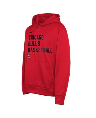 Big Boys Red Chicago Bulls Spotlight Performance Pullover Hoodie