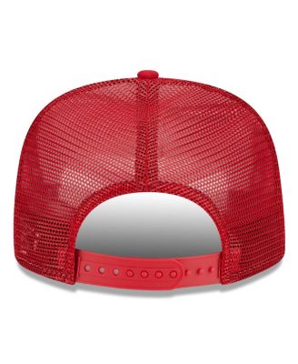 Men's White, Scarlet San Francisco 49ers Banger 9FIFTY Trucker Snapback Hat