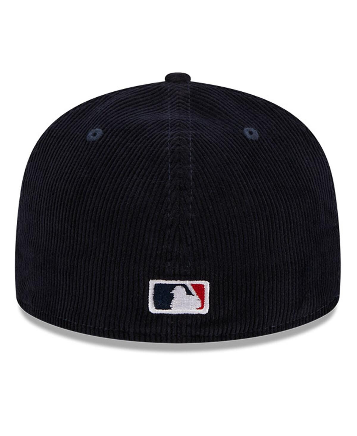 Men's New EraBoston Red Sox Throwback Corduroy 59FIFTY Fitted Hat - Navy