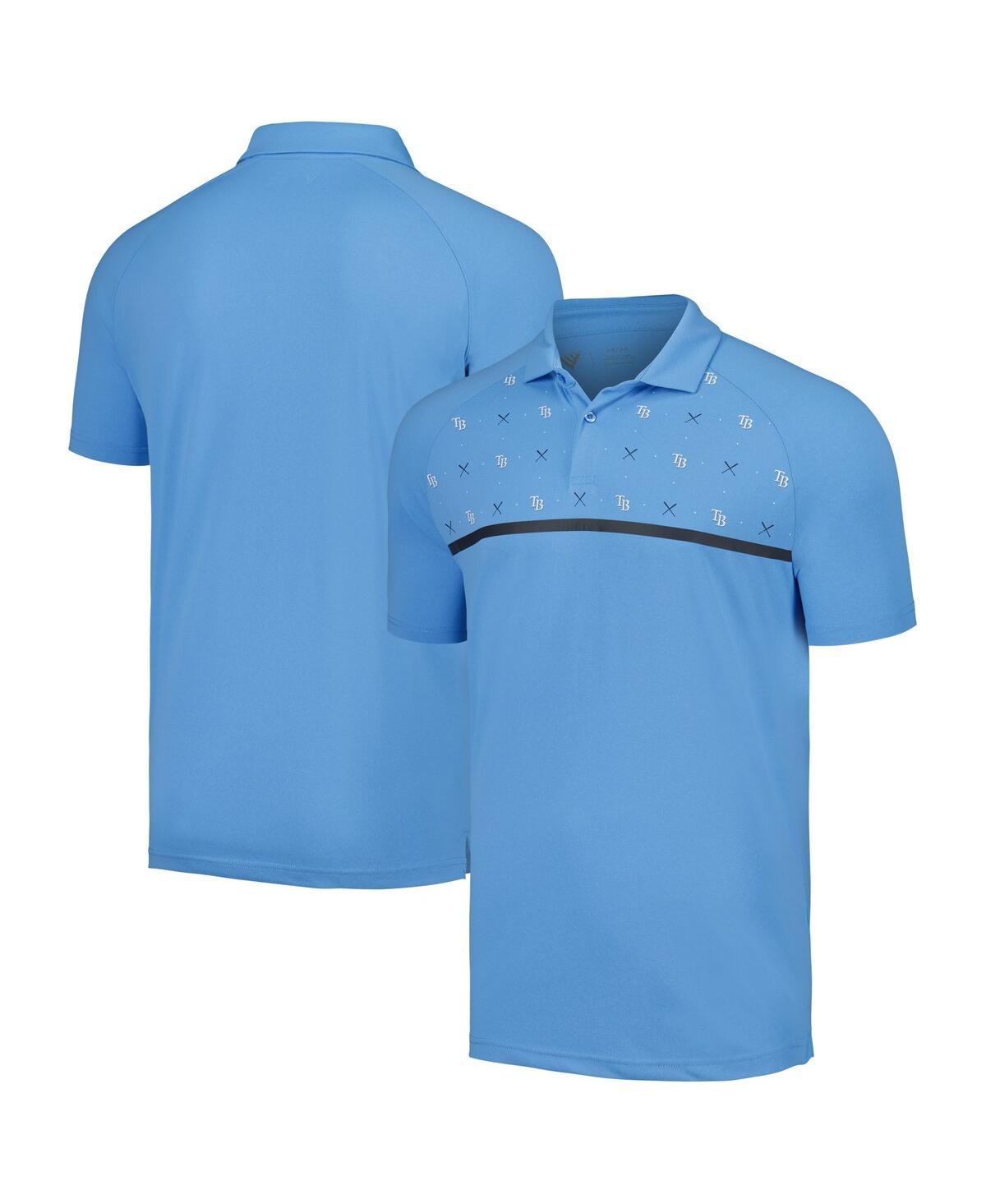 Men's LevelWear Light Blue Tampa Bay Rays Sector Batter Up Raglan Polo Shirt - Light Blue