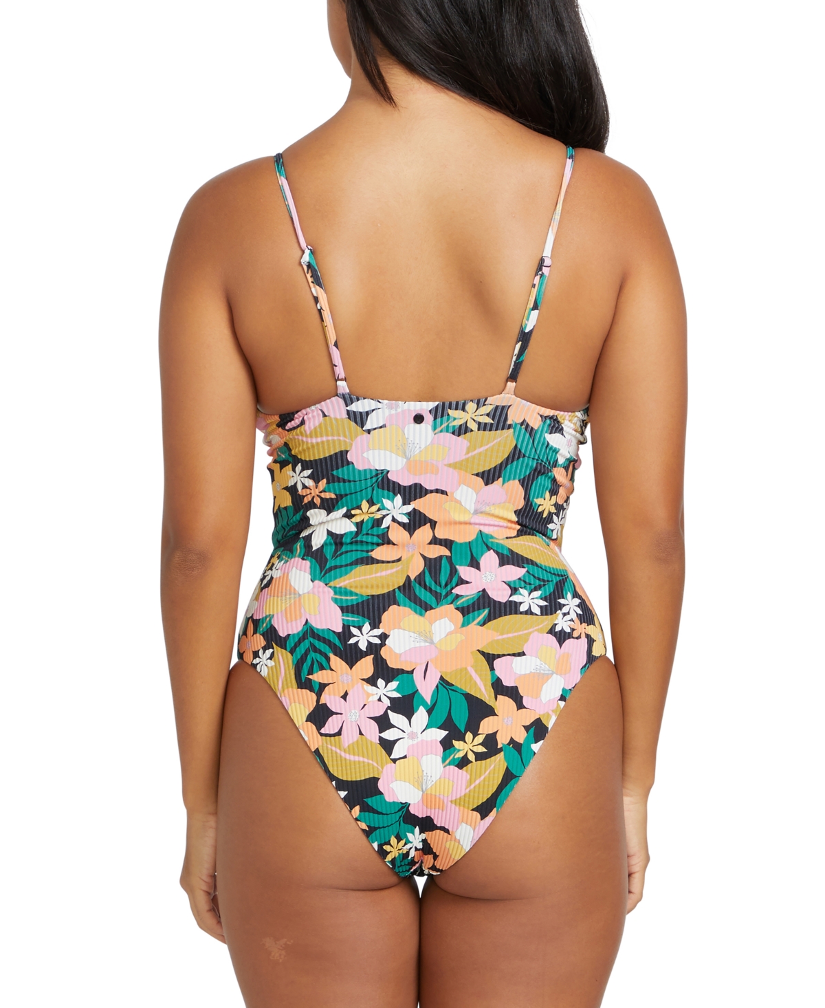 Shop Volcom Juniors' Had Me At Aloha One-piece Swimsuit In Multi