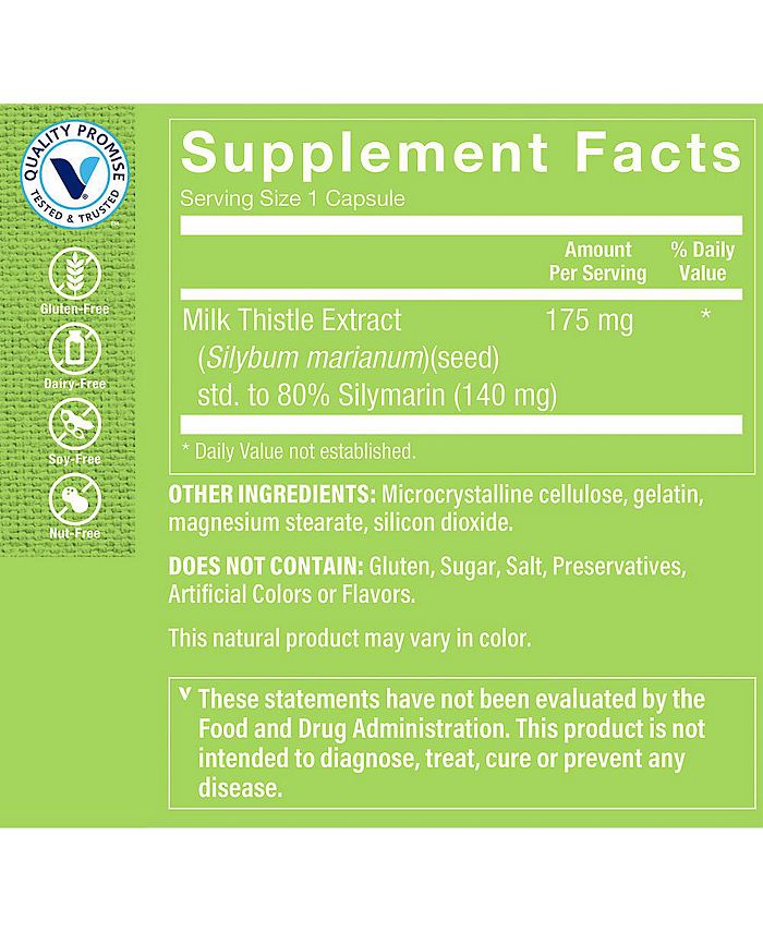 The Vitamin Shoppe Milk Thistle Extract Promotes Liver Health