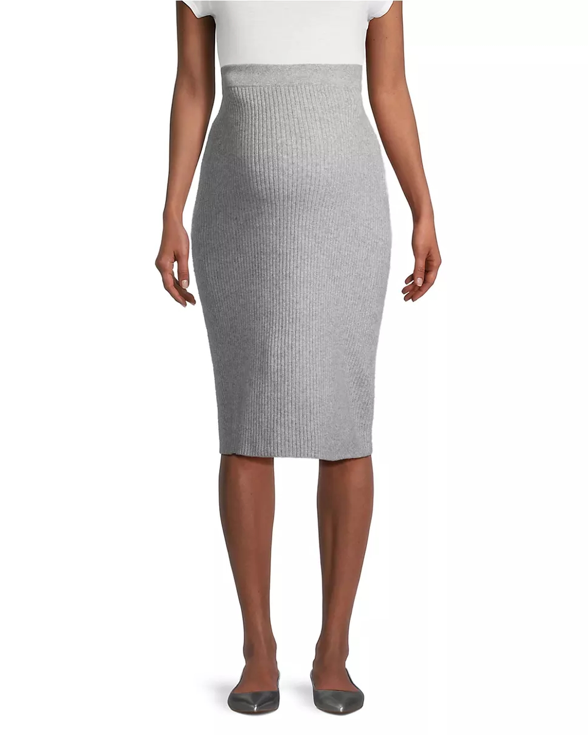 Maternity Knit Frankie Women's Skirt - Grey
