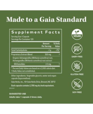 Ashwagandha Root - Made with Organic Ashwagandha Root to Help Support a Healthy Response to Stress, the Immune System, and Restful Sleep - 120 Liquid Phyto-Capsules (60-Day Supply)