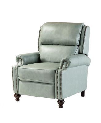 Franco Traditional Genuine Leather Manual Recliner