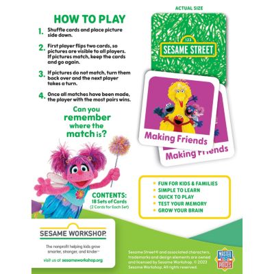 MasterPieces Sesame Street - Elmo & Friends Matching Game for kids