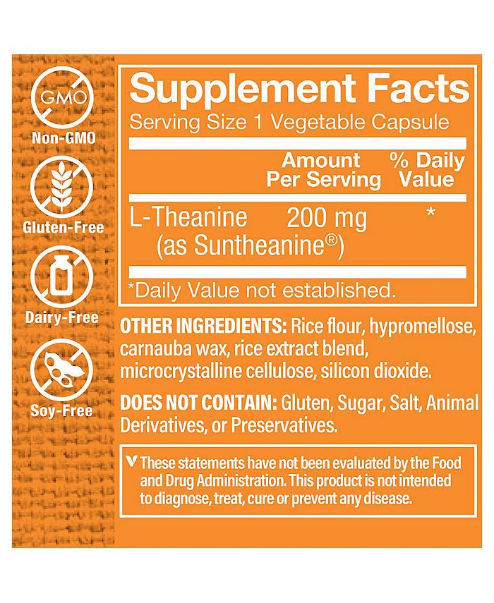 The Vitamin Shoppe LTheanine Promotes Relaxation & Stress Support