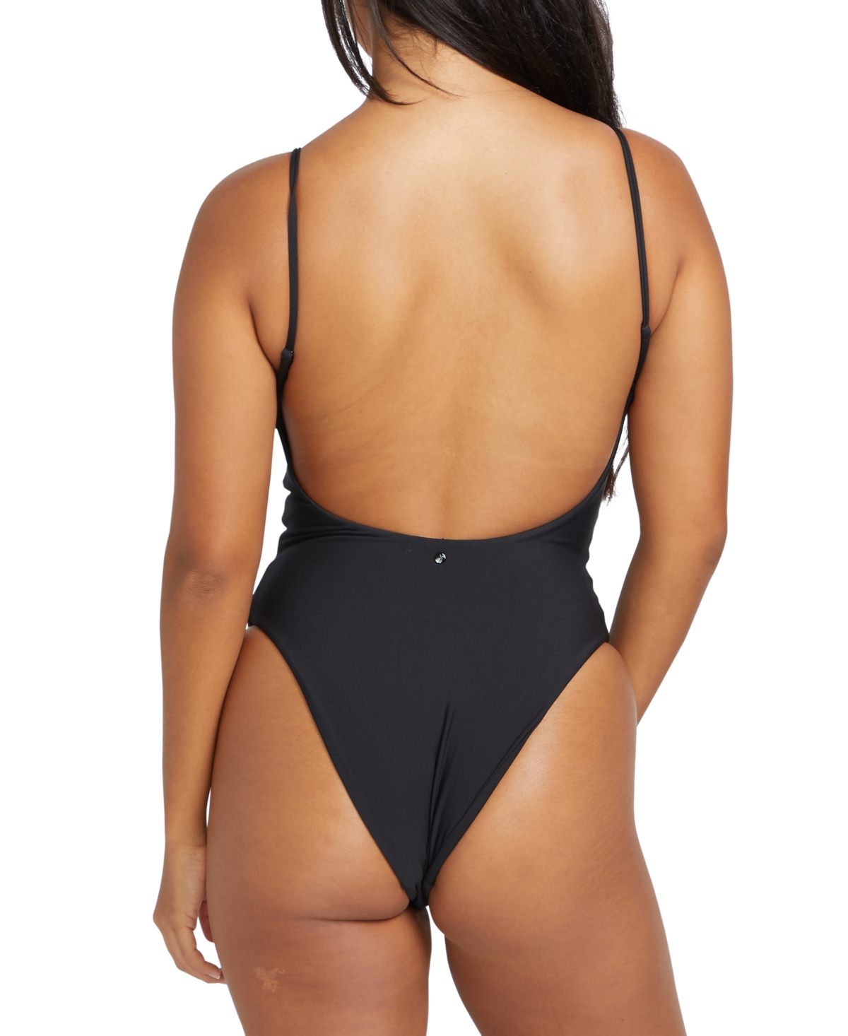 Shop Volcom Juniors' Simply Seamless One-piece Swimsuit In Black