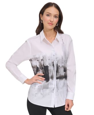 DKNY - Women's Cityscape-Print Shirt
