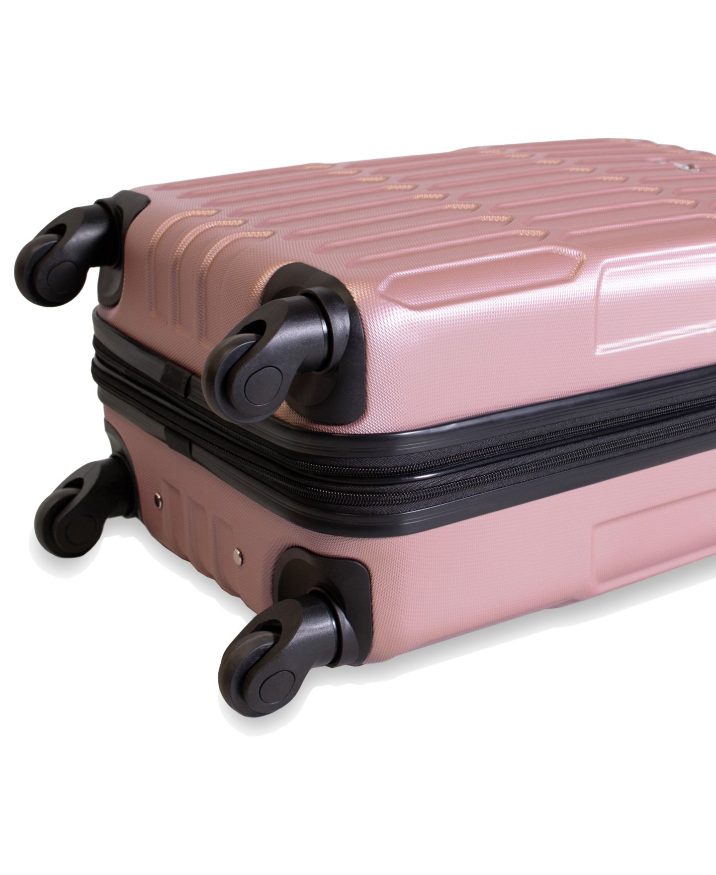 Чемодан AMKA Honeycomb 20" Carry-On Expandable Spinner Suitcase, цвет: Розовое золото — фото 6