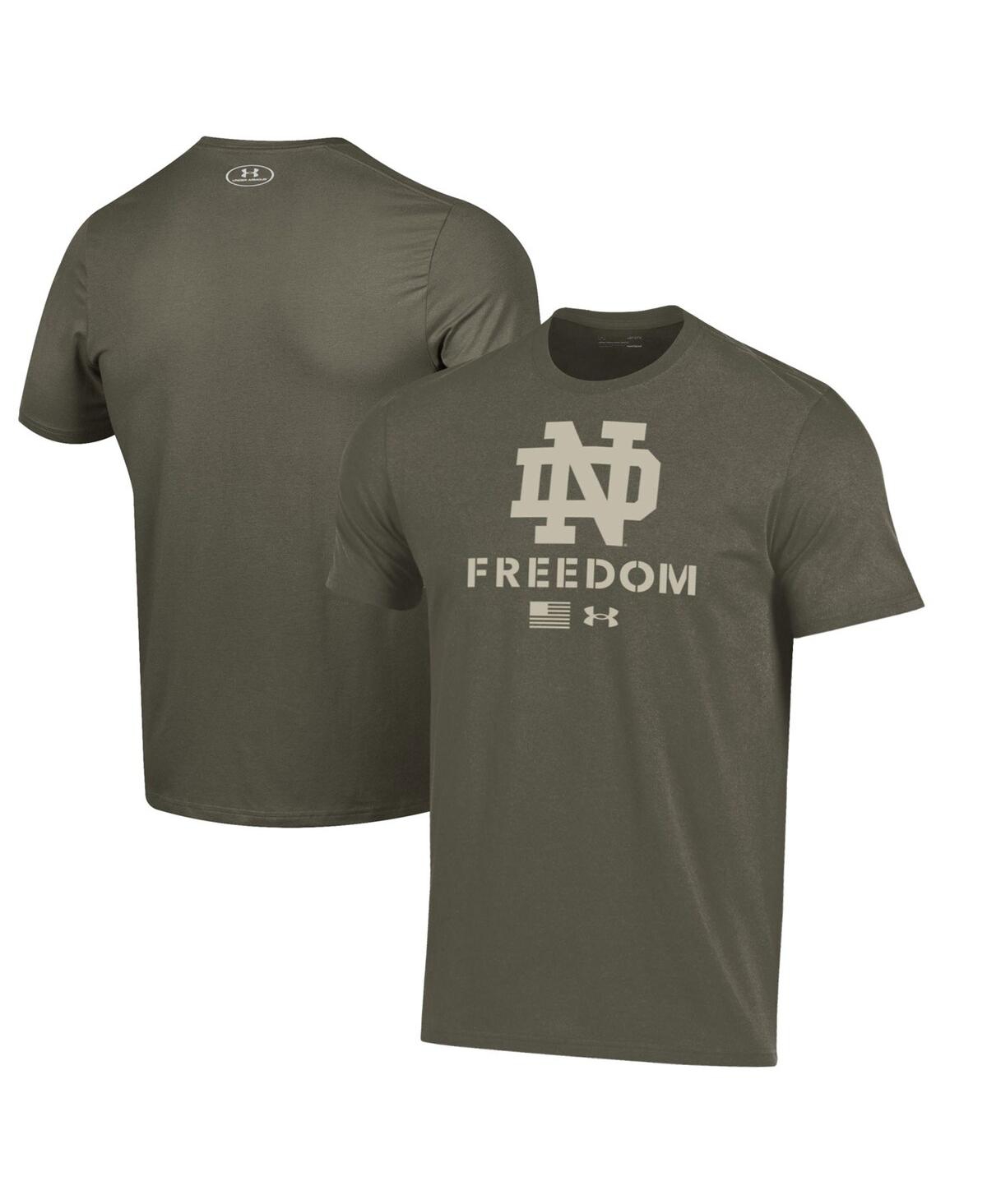 Under Armour Men's  Olive Notre Dame Fighting Irish Freedom Performance T-shirt