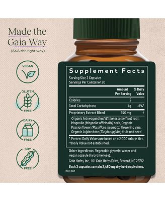 SleepThru – Sleep support with Ashwagandha, Magnolia, Passionflower & Jujube. 60 capsules (30-day supply).