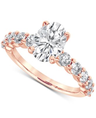 Badgley Mischka Certified Lab Grown Diamond Oval Bridal Set (3-3/8 ct. t.w.) in 14k Gold