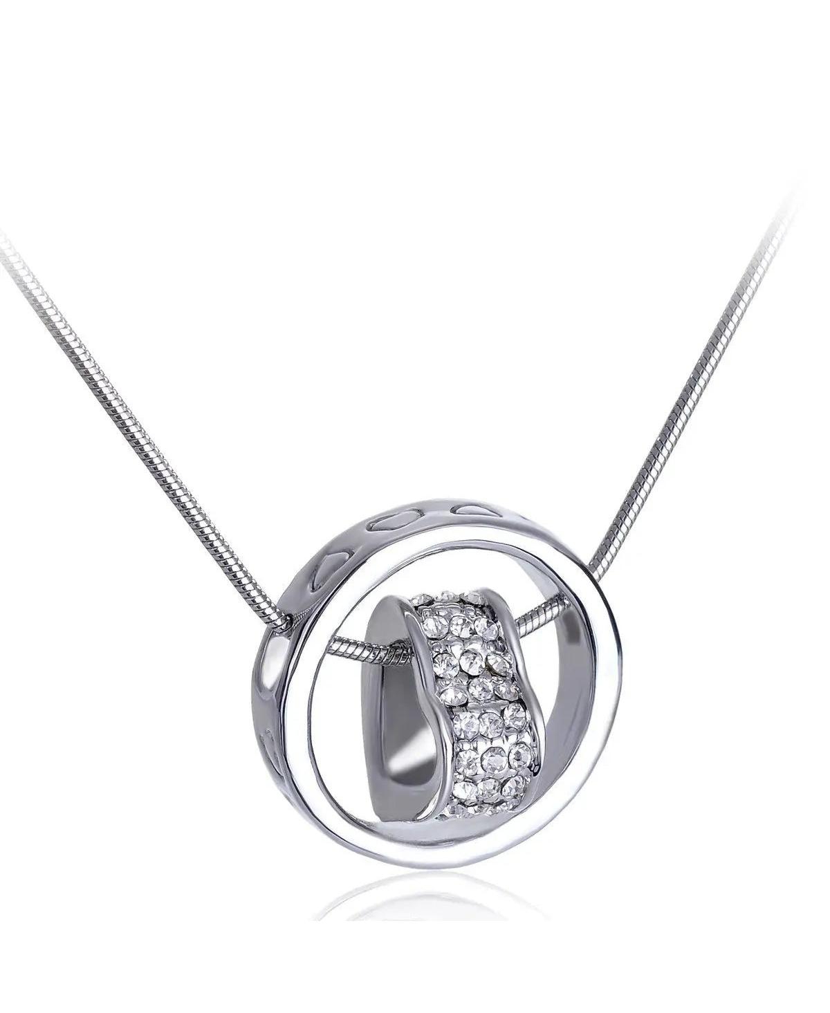 Heart Pendant Necklace Heart Enclosed - Silver