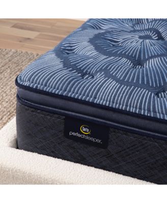 Perfect Sleeper Cobalt Calm 15" Plush Pillow Top Mattress Set, Queen