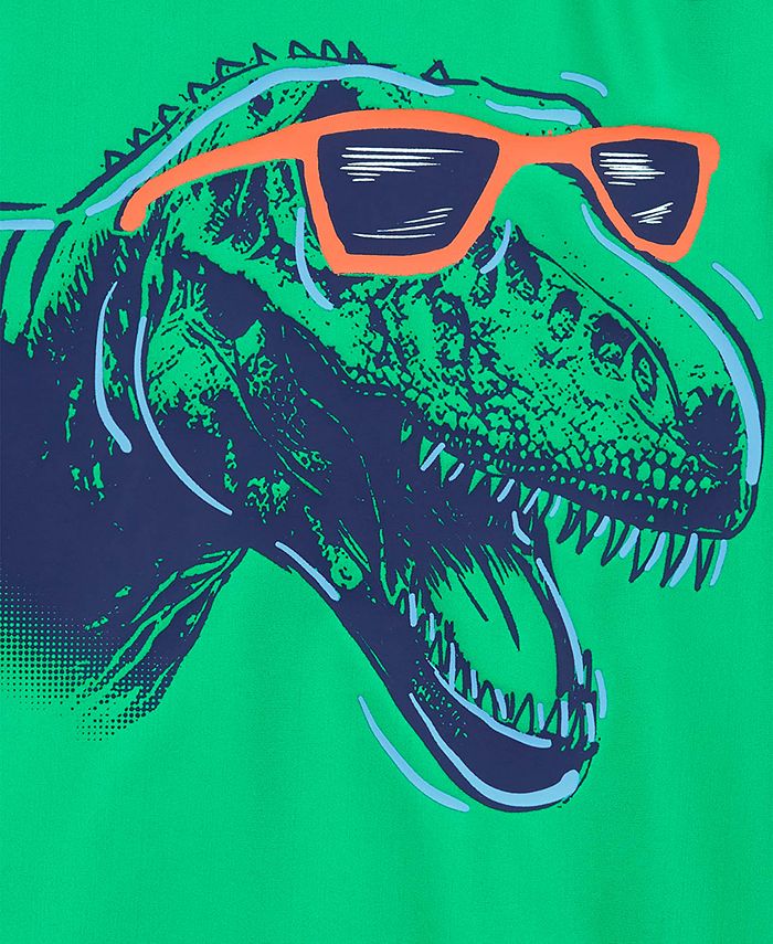 Carter's Toddler Boys Dinosaur Rash Guard Top and Printed Swim Shorts