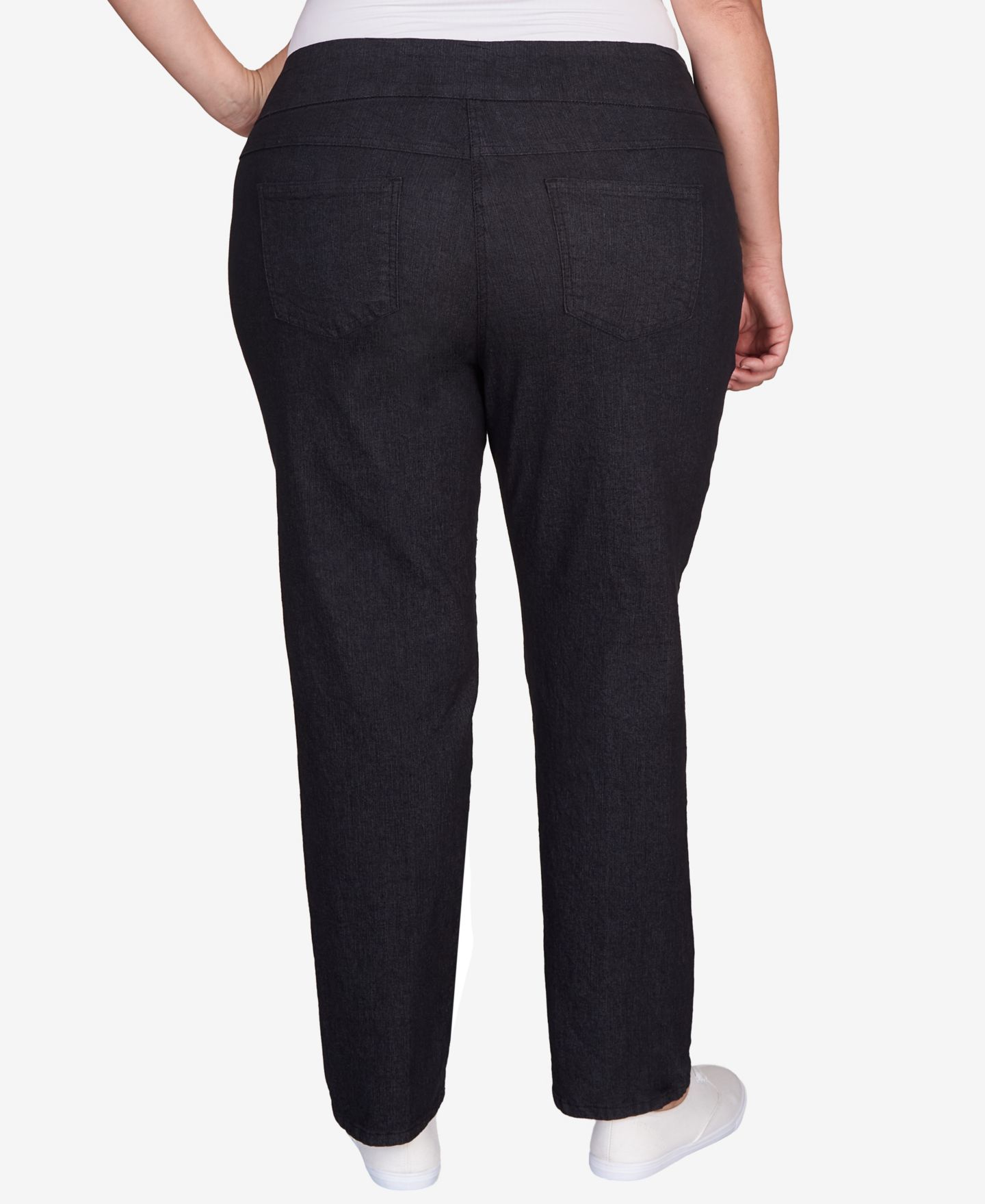 Женские джинсы Ruby Rd. Plus Size Pull On Denim Pants, цвет: Чёрный — фото 2