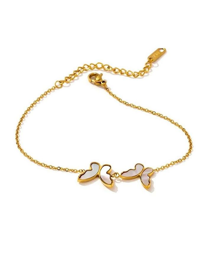 Hollywood Sensation Butterfly Bracelet with Sea Shell Inlay Bracelet ...