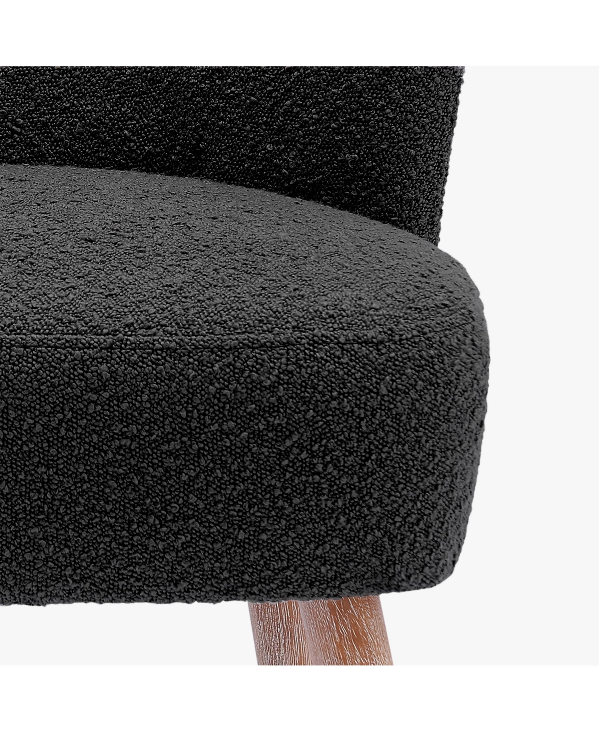 25.5" Wide Upholstered Boucle Accent Chair with Ottoman Foot Stool Set