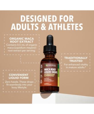 Organic Maca Root Liquid Drops, Supports Endurance Mood & Performance, Support Fertility in Men & Women, Unflavored, 1 fl oz