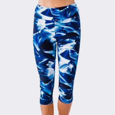 Women's High Waisted Chlorine Resistant Capri Swim Leggings