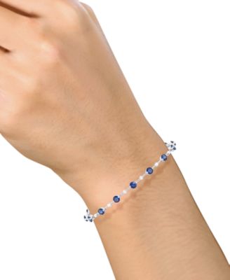 Emerald (2-1/8 ct. t.w.) & Diamond (1/2 ct. t.w.) Bracelet in 14k Gold (Also in Ruby & Sapphire)