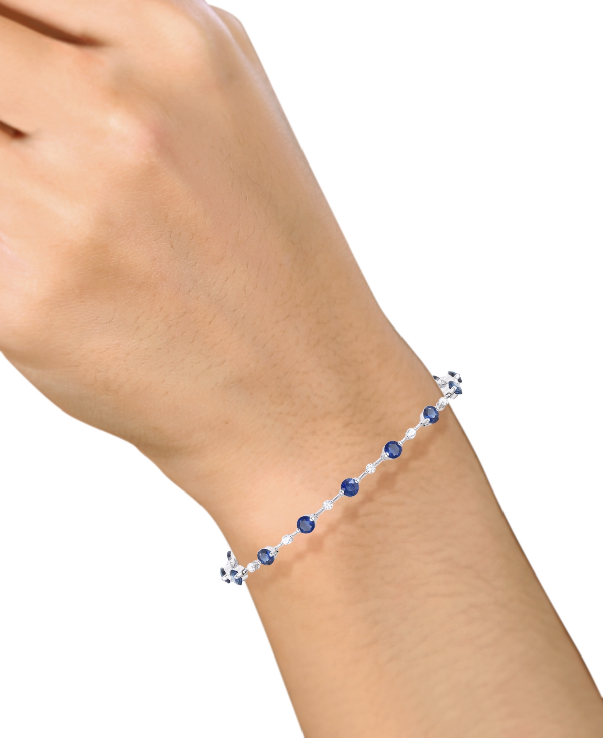 Emerald (2-1/8 ct. t.w.) & Diamond (1/2 ct. t.w.) Bracelet in 14k Gold (Also in Ruby & - Sapphire