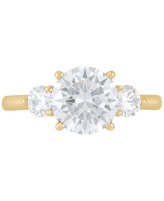 IGI Certified Lab Grown Diamond Three Stone Engagement Ring (3 ct. t.w.) in 14k Gold