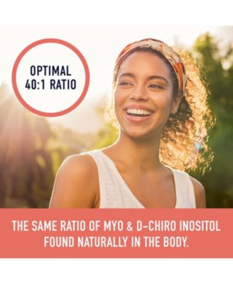 Myo-Inositol & D-Chiro Inositol for Women's Hormone Balance, Ideal 40:1 Ratio, Menstrual Cycle & Ovarian Health Support Supplement, 120ct