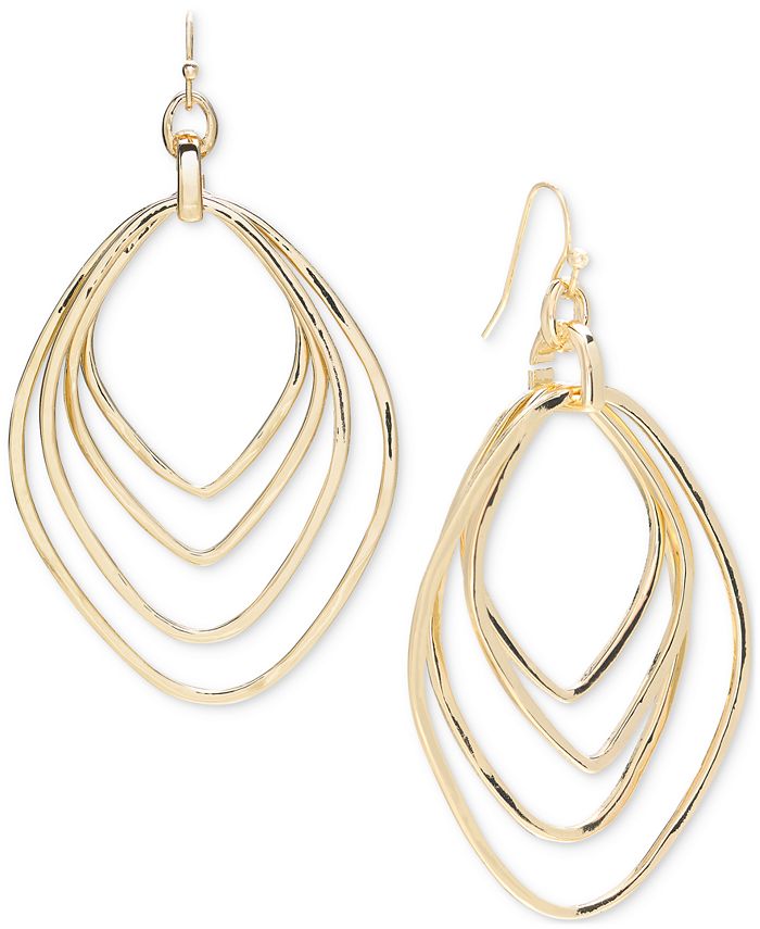 Style & Co Multi Row Diamond Drop Earrings, Created for Macy's - Macy's