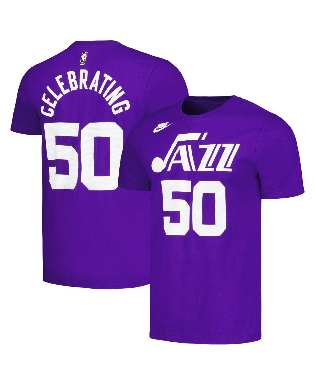 Shop Nike Men's And Women's  Purple Utah Jazz 50th Anniversary T-shirt