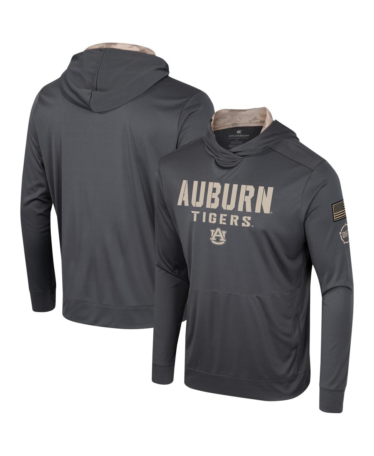Shop Colosseum Men's  Charcoal Auburn Tigers Oht Military-inspired Appreciation Long Sleeve Hoodie T-shirt