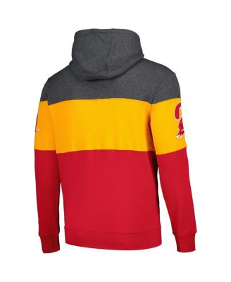 Men's Red, Orange Distressed Tampa Bay Buccaneers Extreme Pullover Hoodie