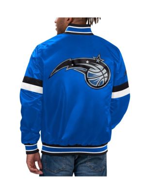 Men's Starter Blue Orlando Magic Home Game Satin Full-Snap Varsity