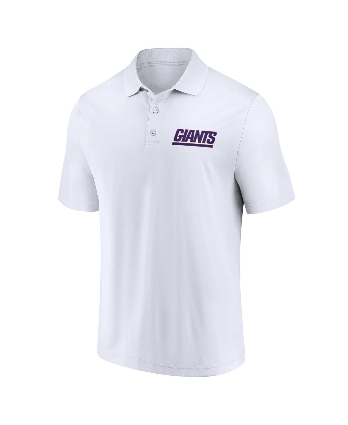 Fanatics Men's  White, Royal New York Giants Lockup Two-pack Polo Shirt Set In White,royal