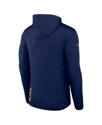 Men's Navy St. Louis Blues Authentic Pro Lightweight Pullover Hoodie