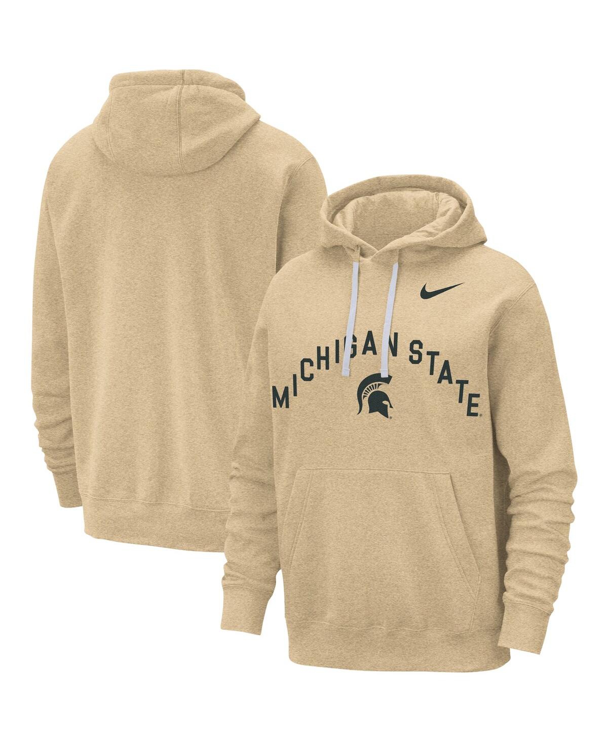 Nike Michigan State Club Fleece  Men's College Pullover Hoodie In Brown