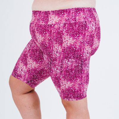 Plus Size Chlorine Resistant High Waisted Long Bike Swim Shorts