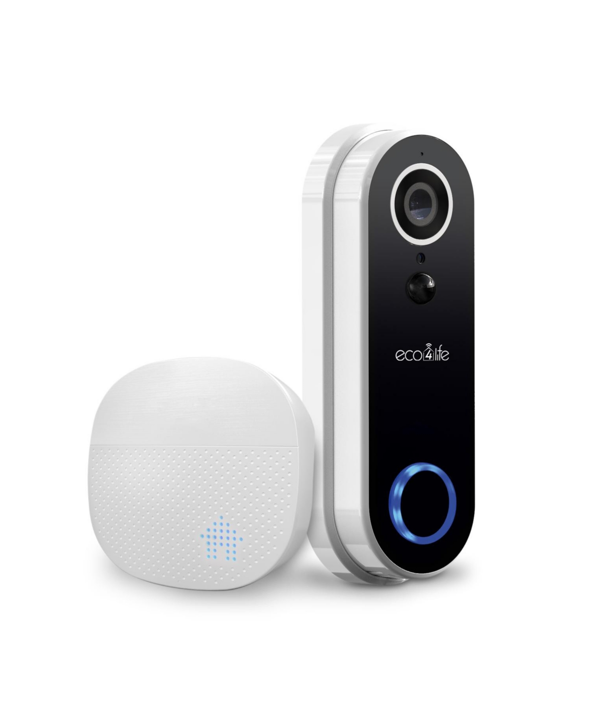 Eco4life Smart Wifi Video Doorbell Camera With Chime In White