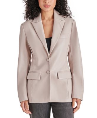 Steve Madden - Women's Aria Faux-Leather Blazer