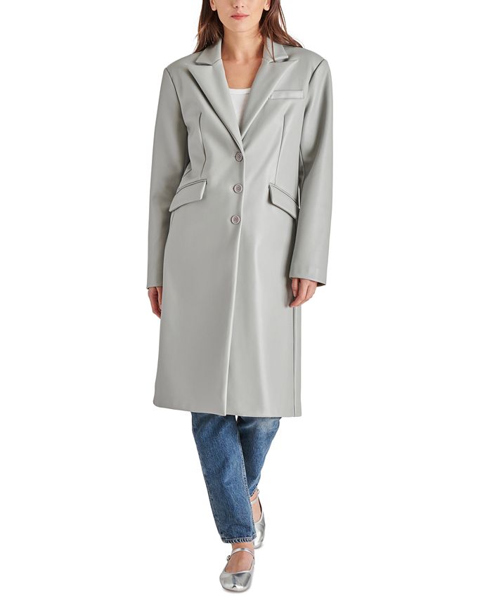 Steve Madden Women s Gemini Faux Leather Coat Macy s
