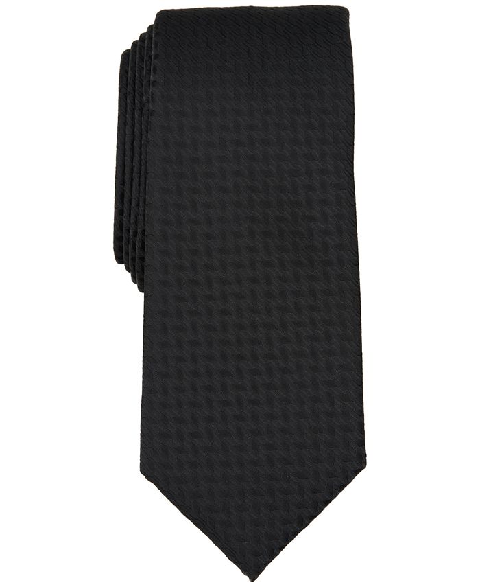 Alfani Mens Slim Textured Tie Black Size Regular main image 1