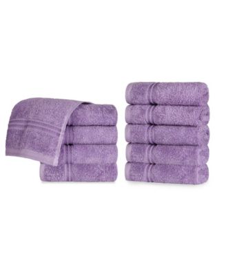 Solid Quick Drying 100% Egyptian Cotton 10-Pc Washcloth Set