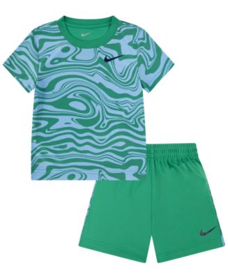 Nike Little Boys Paint Dri-FIT T-shirt and Shorts, 2 Piece Set - Macy's